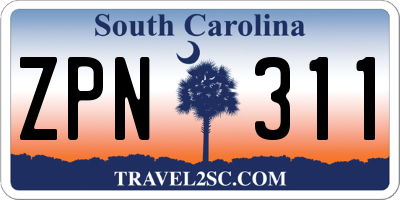 SC license plate ZPN311