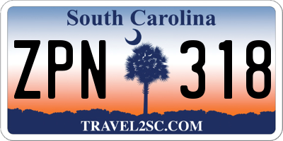 SC license plate ZPN318