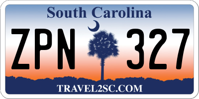 SC license plate ZPN327