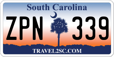 SC license plate ZPN339