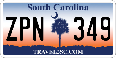 SC license plate ZPN349