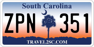 SC license plate ZPN351