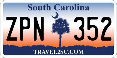 SC license plate ZPN352