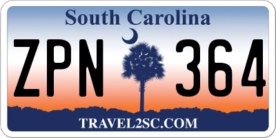 SC license plate ZPN364