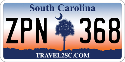 SC license plate ZPN368
