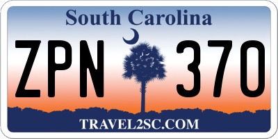 SC license plate ZPN370