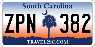 SC license plate ZPN382
