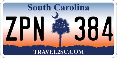 SC license plate ZPN384