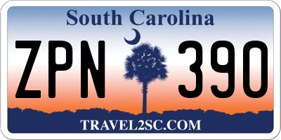 SC license plate ZPN390