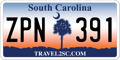 SC license plate ZPN391