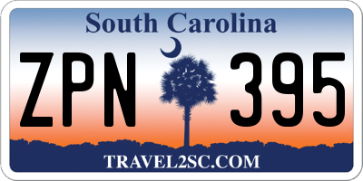 SC license plate ZPN395
