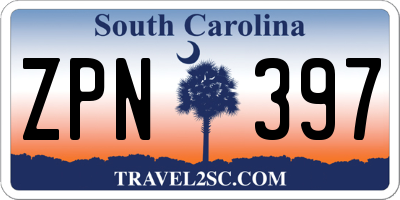 SC license plate ZPN397
