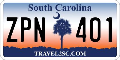 SC license plate ZPN401
