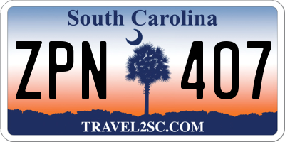 SC license plate ZPN407