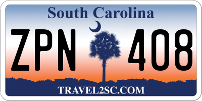 SC license plate ZPN408