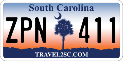 SC license plate ZPN411