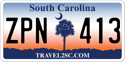 SC license plate ZPN413