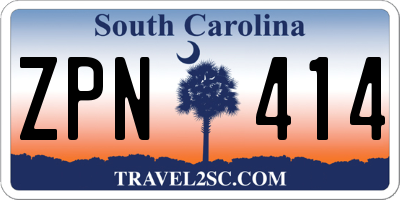 SC license plate ZPN414