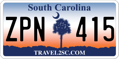 SC license plate ZPN415