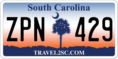 SC license plate ZPN429