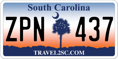 SC license plate ZPN437