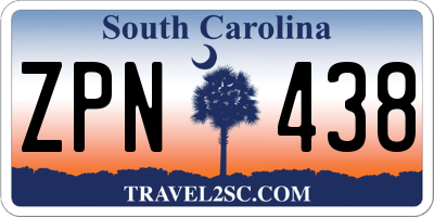 SC license plate ZPN438