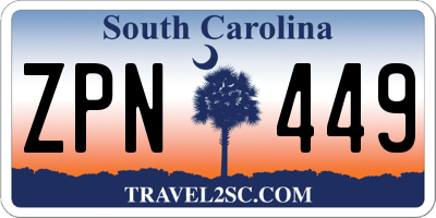 SC license plate ZPN449