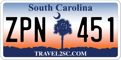 SC license plate ZPN451