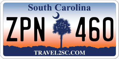 SC license plate ZPN460