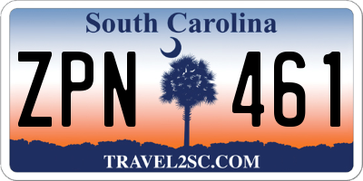 SC license plate ZPN461