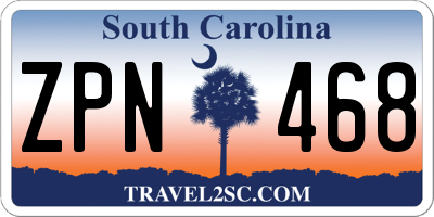 SC license plate ZPN468