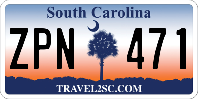 SC license plate ZPN471