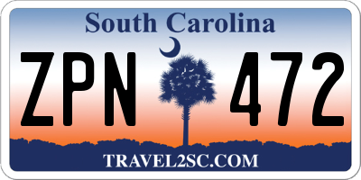 SC license plate ZPN472