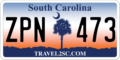 SC license plate ZPN473