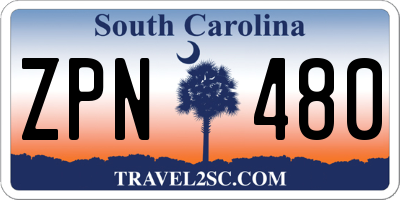 SC license plate ZPN480