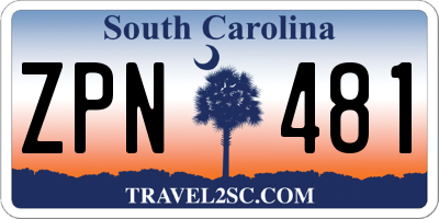 SC license plate ZPN481