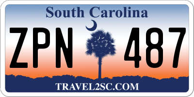 SC license plate ZPN487