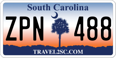 SC license plate ZPN488