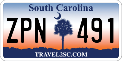 SC license plate ZPN491