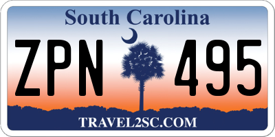 SC license plate ZPN495
