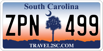 SC license plate ZPN499