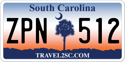 SC license plate ZPN512