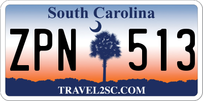 SC license plate ZPN513