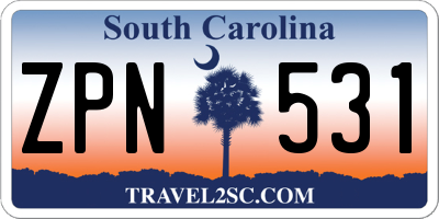 SC license plate ZPN531