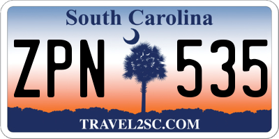 SC license plate ZPN535