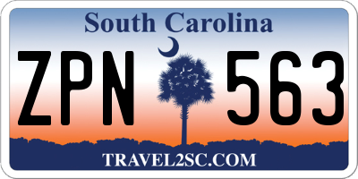 SC license plate ZPN563