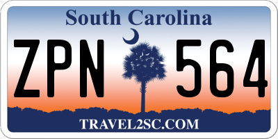 SC license plate ZPN564