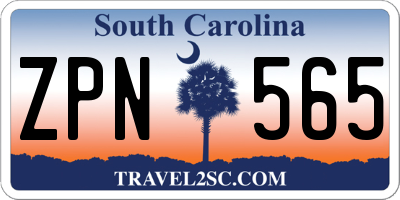 SC license plate ZPN565
