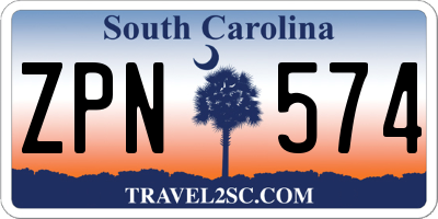 SC license plate ZPN574