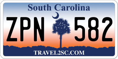 SC license plate ZPN582